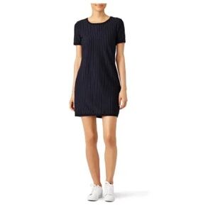 Bailey 44 Navy Pinstriped Dress XS